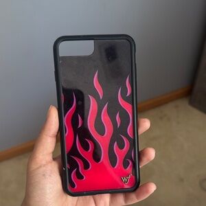 Wildflowers Black and Pink Flame IPhone 7 Case